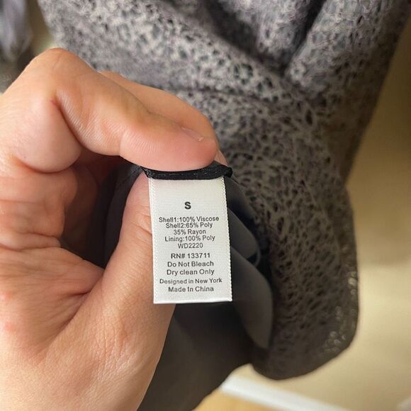 Addison adress Womens Small Purple Lace Long Sleeve Mini - Picture 5 of 13